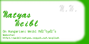 matyas weibl business card